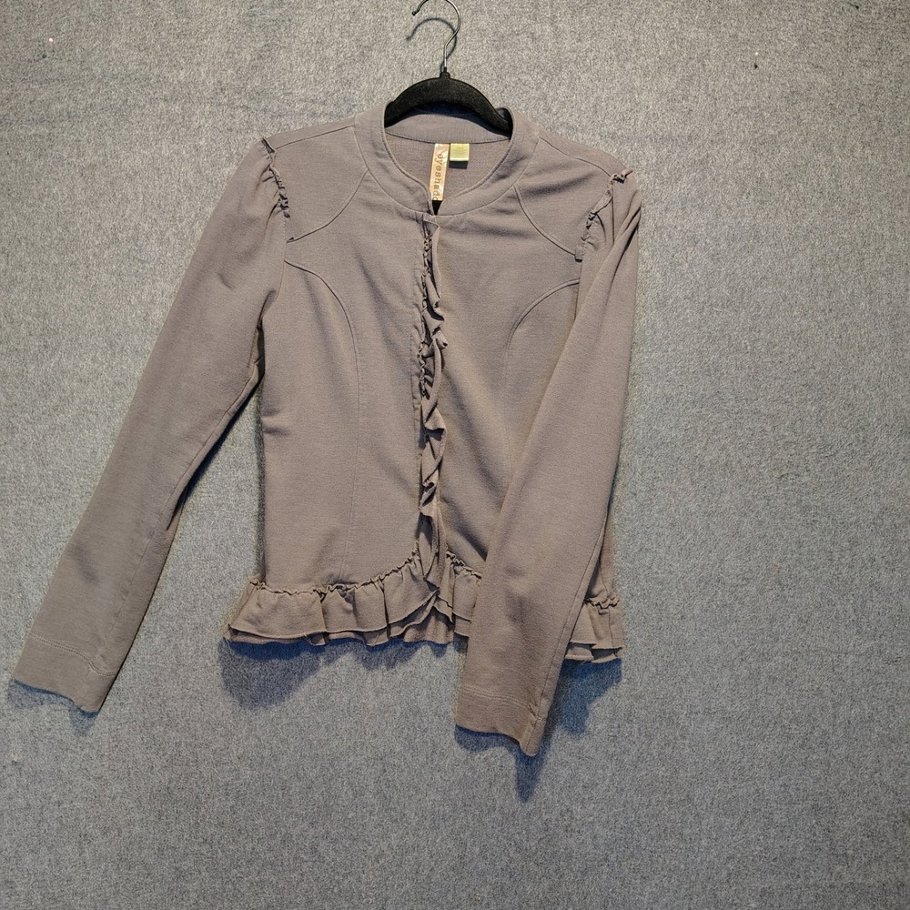 eyeshadow‎ cardigan sweater jacket ruffles womens size s